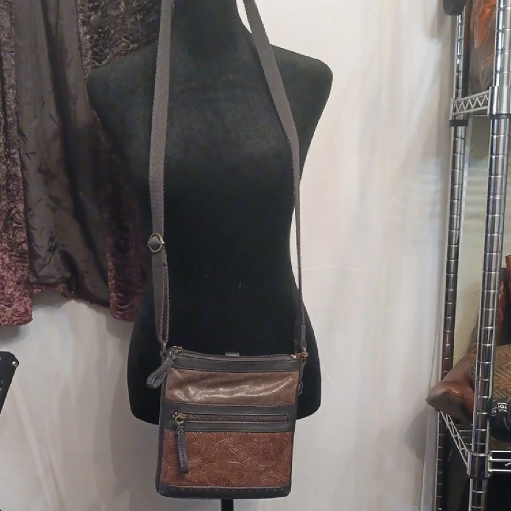 The Sak Brown Leather Crossbody Bag